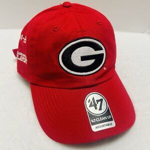 '47‎ Brand Georgia Bulldogs CFP Playoffs Clean Up Adjustable Hat Cap Red NCAA